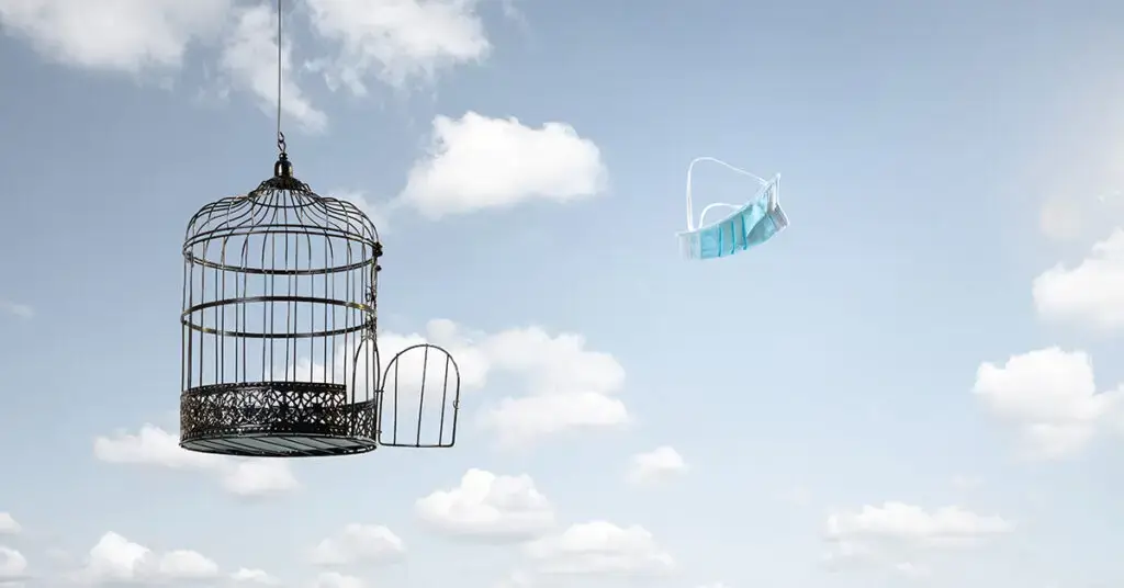 end-of-covid-a-mask-flying-away